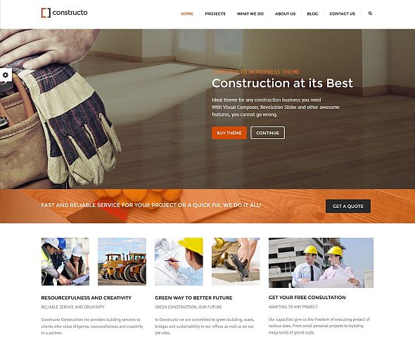Constructo – motyw dla firmy budowlanej lub architekta
